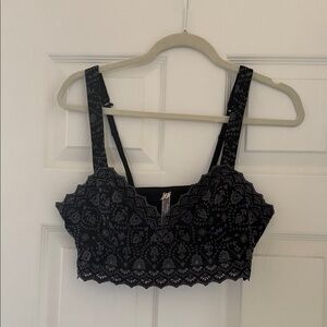 Free People Black Lace Bandeau